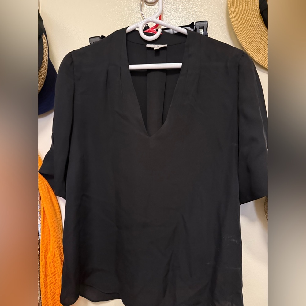 Joie Black silk Blouse, XL